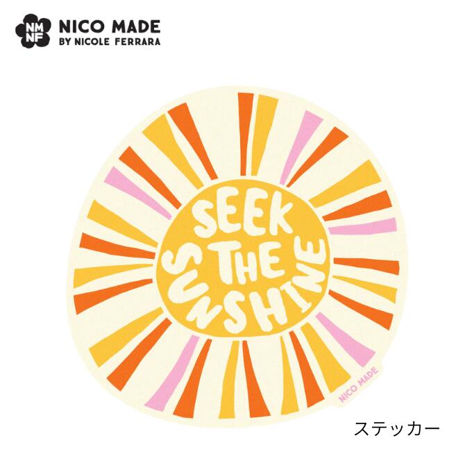 Other - ニコメイド ステッカー Seek the Sunshine【NICO MADE ハワイ ハワイアン ブランド 人気 ロコブランド ステッカー 太陽　サンシャイン 太陽　光　サーフ 雑貨 西海岸 イラスト】