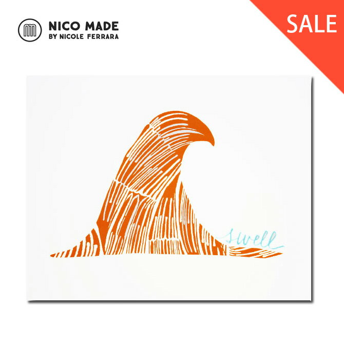 【SALE】ニコメイド アートプリント Swell 20.32×25.4cm【nico made ハワイ 人気 ブランド ハワイアン アート サーフ ハワイン雑...