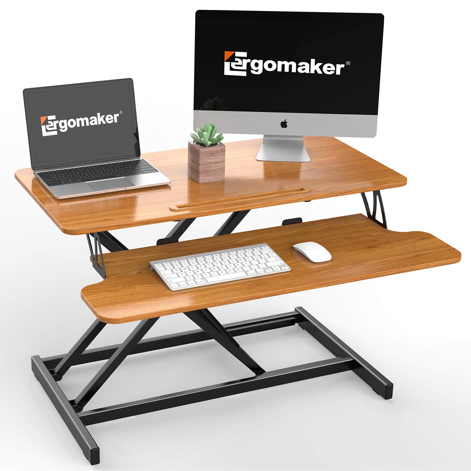 Amazon | ERGOMAKER スタンディングデスク 卓上 幅64CM 高さ調節