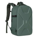 MOSISO カメラバックパック DSLR/SLR/ミラーレス 対応機種 Canon/Nikon/Sony 撮影カメラ用 保護 カメラバッグ 15-16 インチ 撥水 三脚&ラップトップ コンパートメント付き ハードケース(エメラルド グリーン)