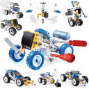 AMYCOOL 組み立て おもちゃ10-IN-1車セット ドリルおもちゃ 大工さん ロボット ヘリコプター 人気 DIY 男の子 女の子 小学生 立体パズル 変形車 工具セット ランキング お誕生日 プレゼント どもの日 クリスマス ギフト カラフル 6歳