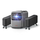 Anker Nebula X1 プロジェクター & 専用サテライト スピーカー セット【4K 3色レーザー 短焦点 単焦点 ホームシアター 家庭用 AI全自動スクリーン調整 3500ANSIルーメン 電動ジンバル 内蔵 光学ズーム 高輝度 自動台形補正 オ