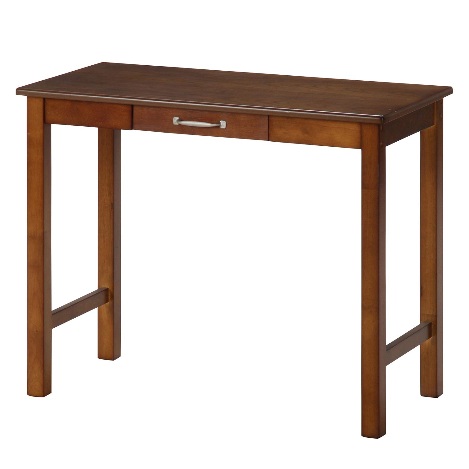 不二貿易(Fujiboeki) デスク 机 幅90×奥行45×高さ72cm ミディアムブラウン 脚部天然木使用 引出収納 組..