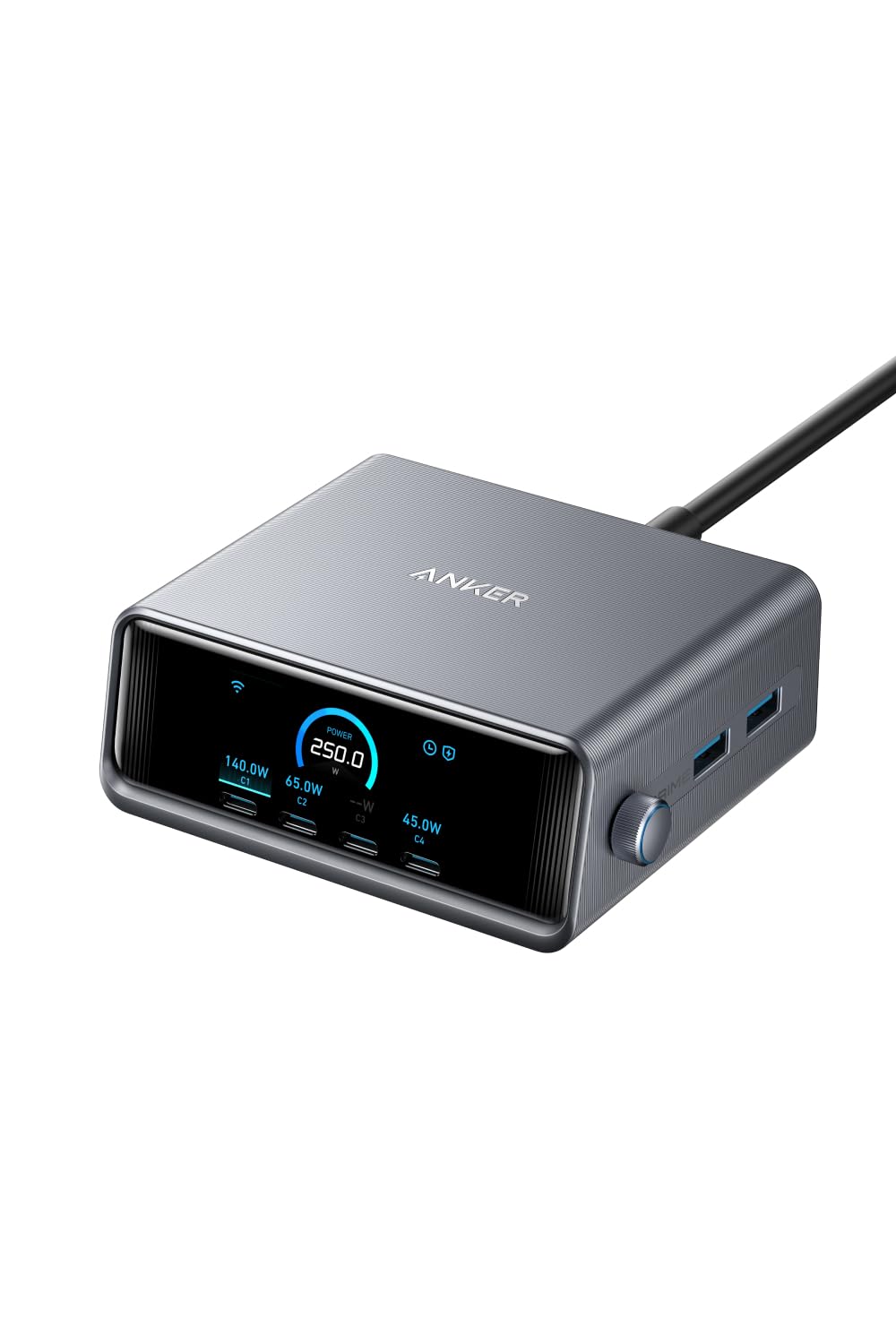 楽天SelectSHOP 岐阜 楽天市場店Anker Prime Charger （250W, 6 Ports, GaN） （USB PD 充電器 USB-A & USB-C） iPad iPhone MacBook Android スマートフォン ノートPC 各種 その他機器対応