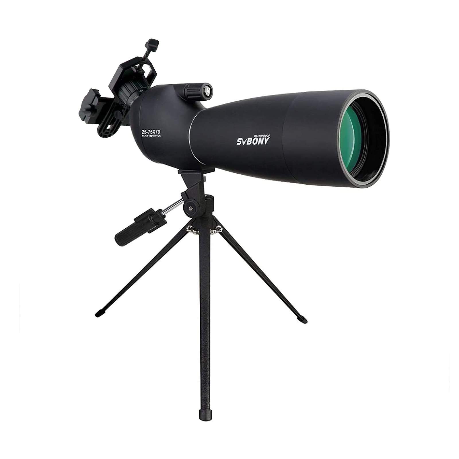 SVBONY SV28 フィールドスコープ 25-75x 70mm スポッティングスコープ アーチェリースコープ バードウ..