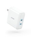 Anker PowerPort III 2-Port 100W (PD 充電器 100W 2ポート USB-C 急速充電器 ACアダプタ)【折りたたみ式プラグ搭載 / コンパクトサイズ /PSE技術基準適合 】MacBook PD対応Windows PC