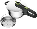 ティファール 圧力鍋 3.2L IH対応 1-3人用 片手鍋 セキュア トレンディ 10年保証 P2584000 ステンレス鋼
