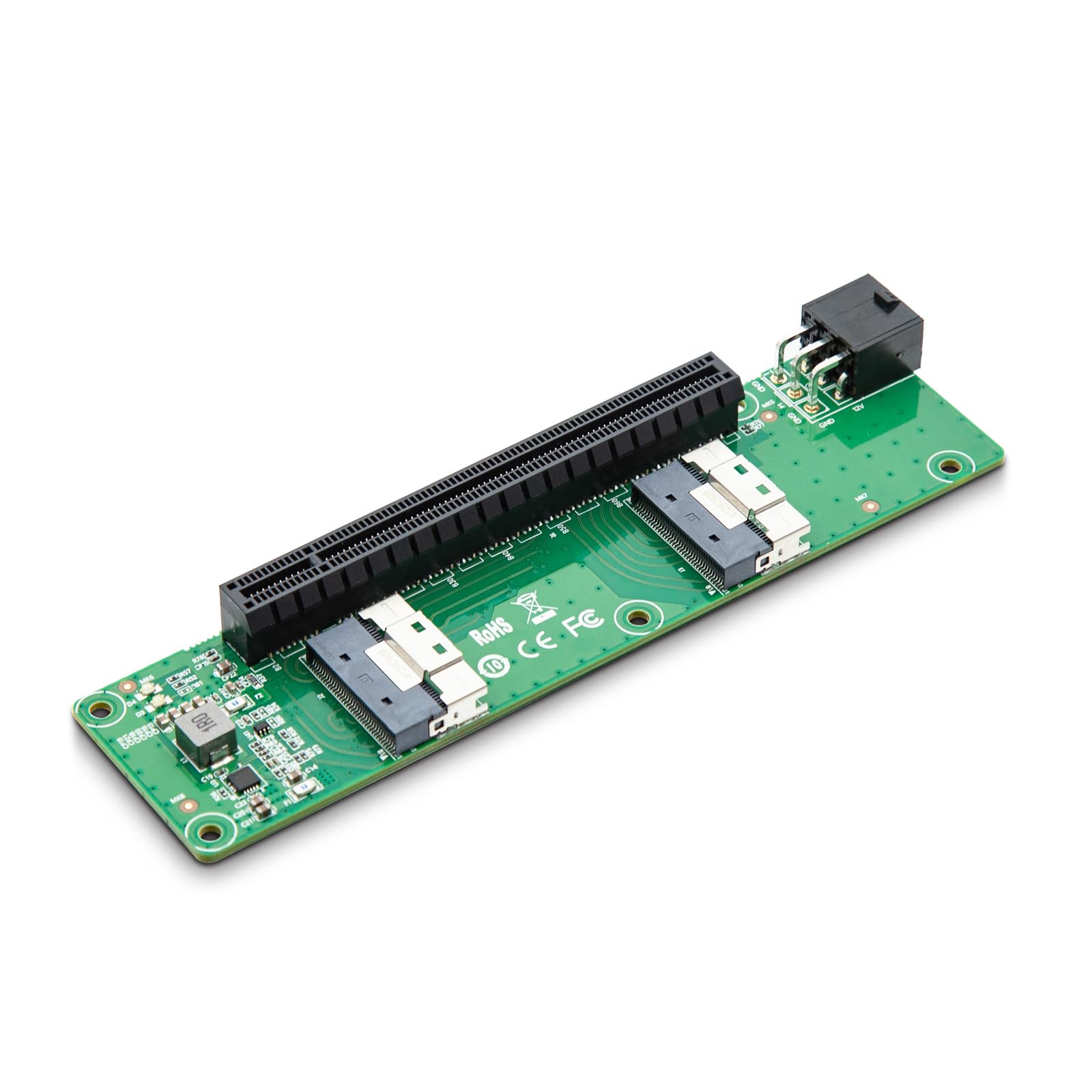 10Gtek デュアル SlimSAS 8i to PCIe X16 スロット アダプタ、GEN4 PCIe4.0