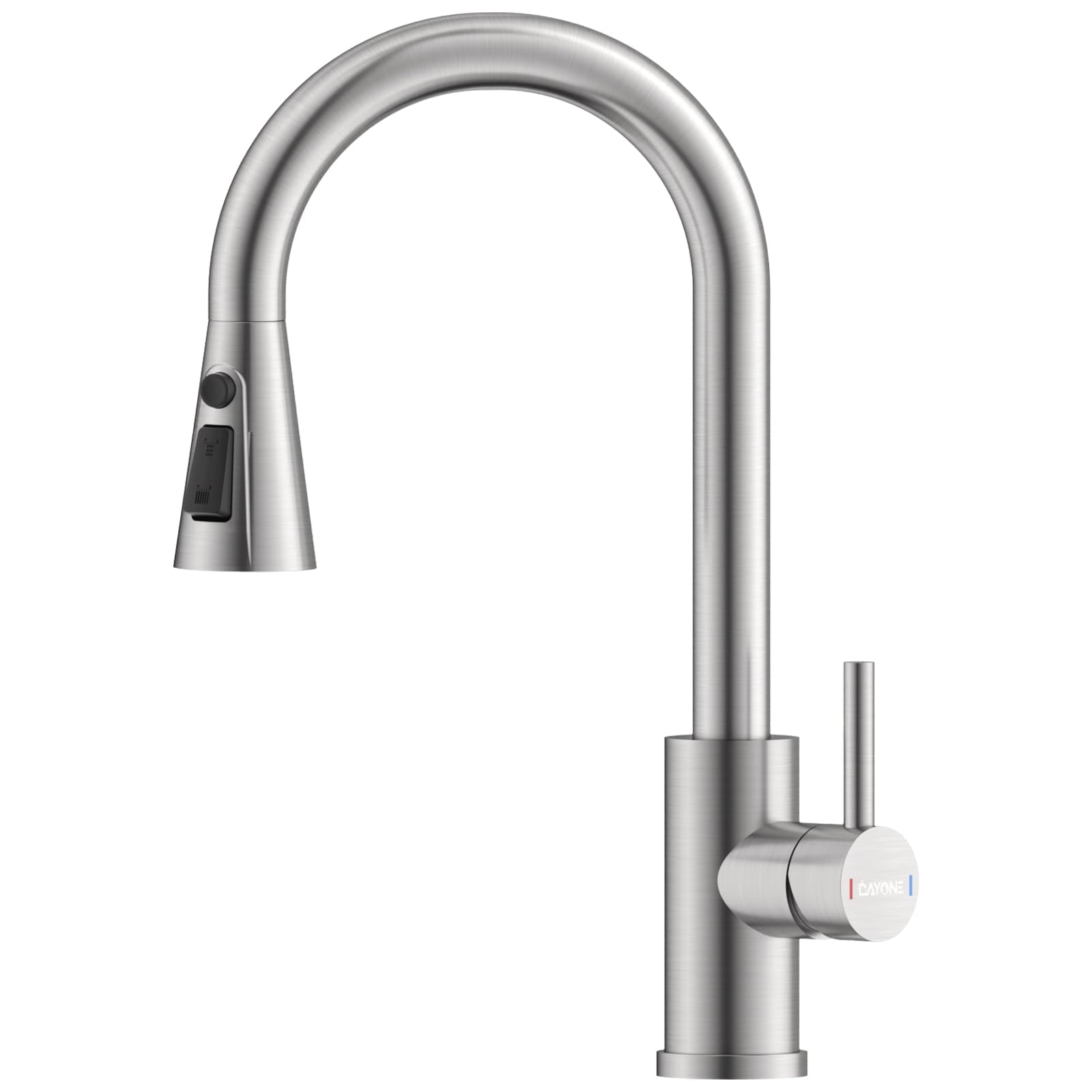 DAYONE キッチン蛇口 ハイアーチ混合水栓 モダン引出しホース式水栓 バー キッチンシンク用水栓 シング..