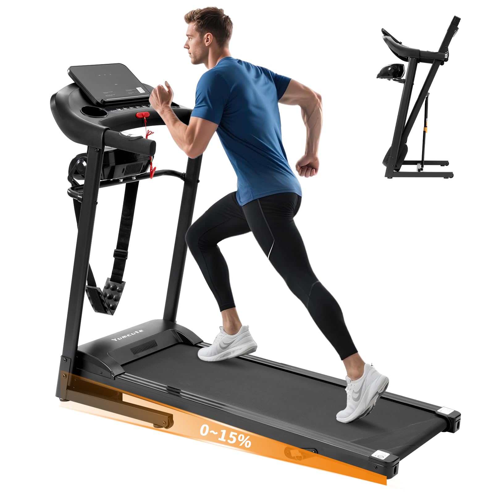 Yumcute ランニングマシン 電動ルームランナー 時速1~14km 折りたたみ APP連動 家庭用 静音 独自設計の..