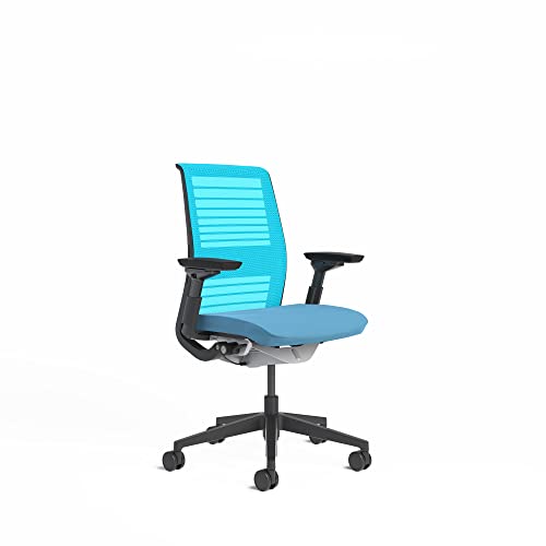 【日本正規輸入品】メーカー組立完成品 スチールケース(Steelcase) オフィスチェア Think シンク 背: Blue Jay 3D Knit 座: Blue Jay 5S21 フレーム: Black ブラック 465A000JP