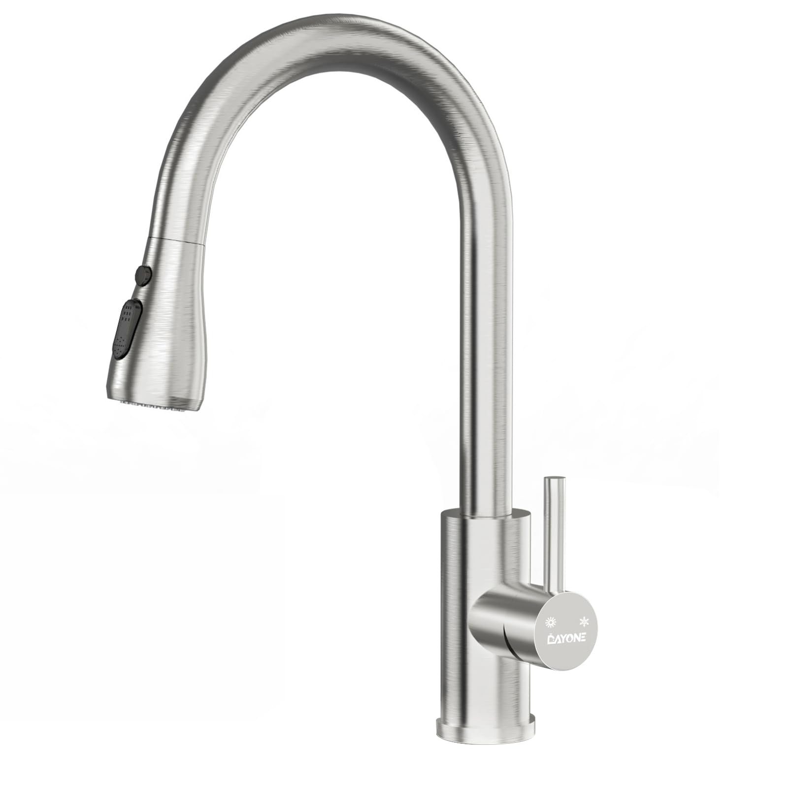DAYONE キッチン蛇口 ハイアーチ混合水栓 モダン引出しホース式水栓 バー キッチンシンク用水栓 シング..