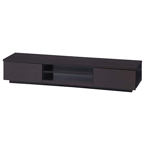 不二貿易 テレビ台 TVボード 49型対応 幅150×奥行38.5×高さ28cm ブラウン 木目調 引出収納 オープンラック 99265
