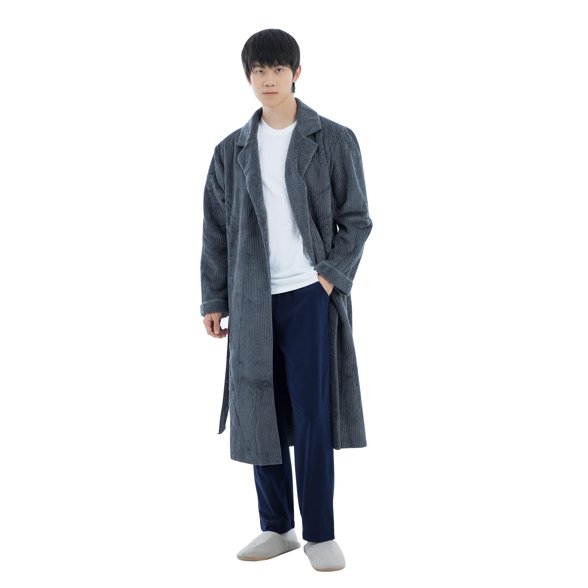 [Winthome] 極暖着る毛布 バスローブ 裏ボア 超厚手 裏ボア 冬 防寒 防風 静電気防止 ガウン 部屋着 ル..