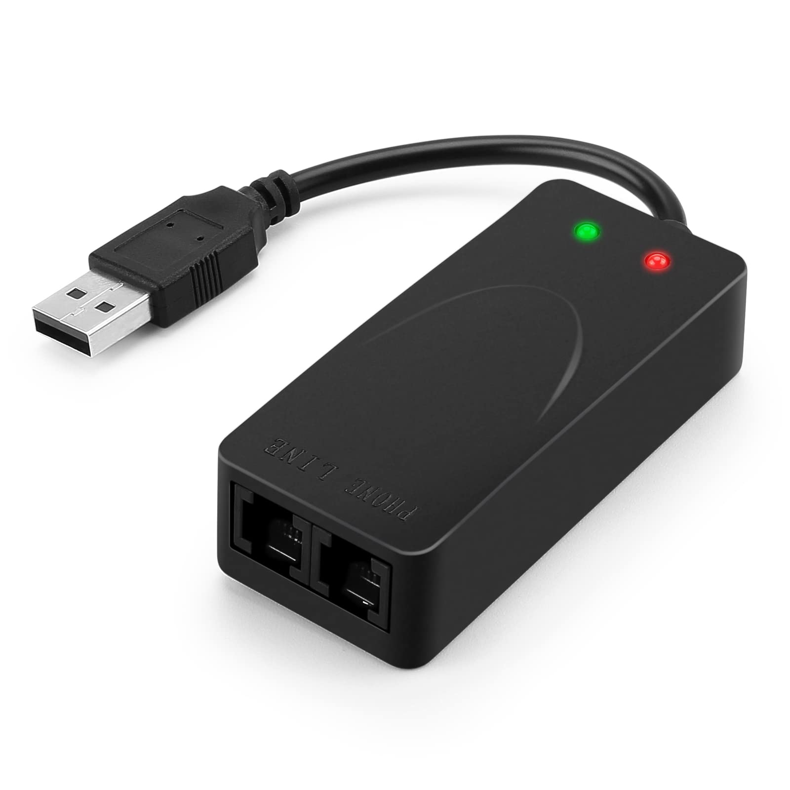 AGPtek External USB2.0 FAX MODEMファックスモデム faxモデム アナログ デュアルポート【IN/OUT端子付き】56K V.92 V.90 CX93010 win7RJ11