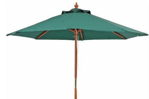 不二貿易 木製パラソル 直径210cm グリーン 38696