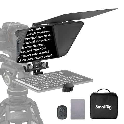 SmallRig テレプロンプター タブレット 一眼レフカメラ iPad Pro/Air 第1/2/3/4世代 iPad mini 第2/3/4/5世代対応 HUAWEI MatePad SE 10.4