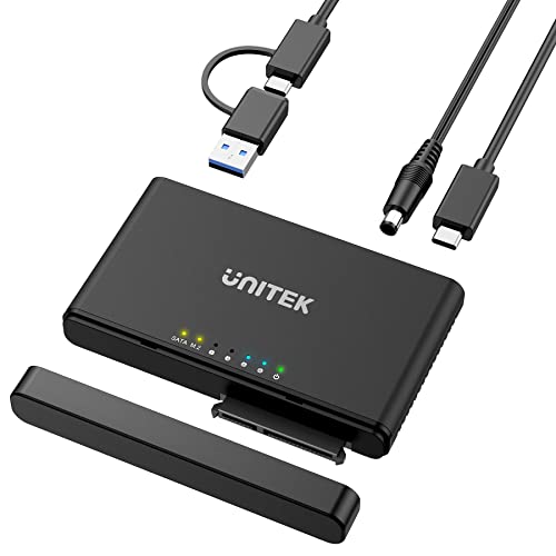 Unitek 自由自在コピー台 【M.2 PCIe/NVMe SSD & SATA HDD/SSD対応】 パソコンなしで丸ごとクローン 2.5/3.5インチ SATA I/II/III対応 HDDデータコピーマシン USB3.2 Gen2 10Gbps プ