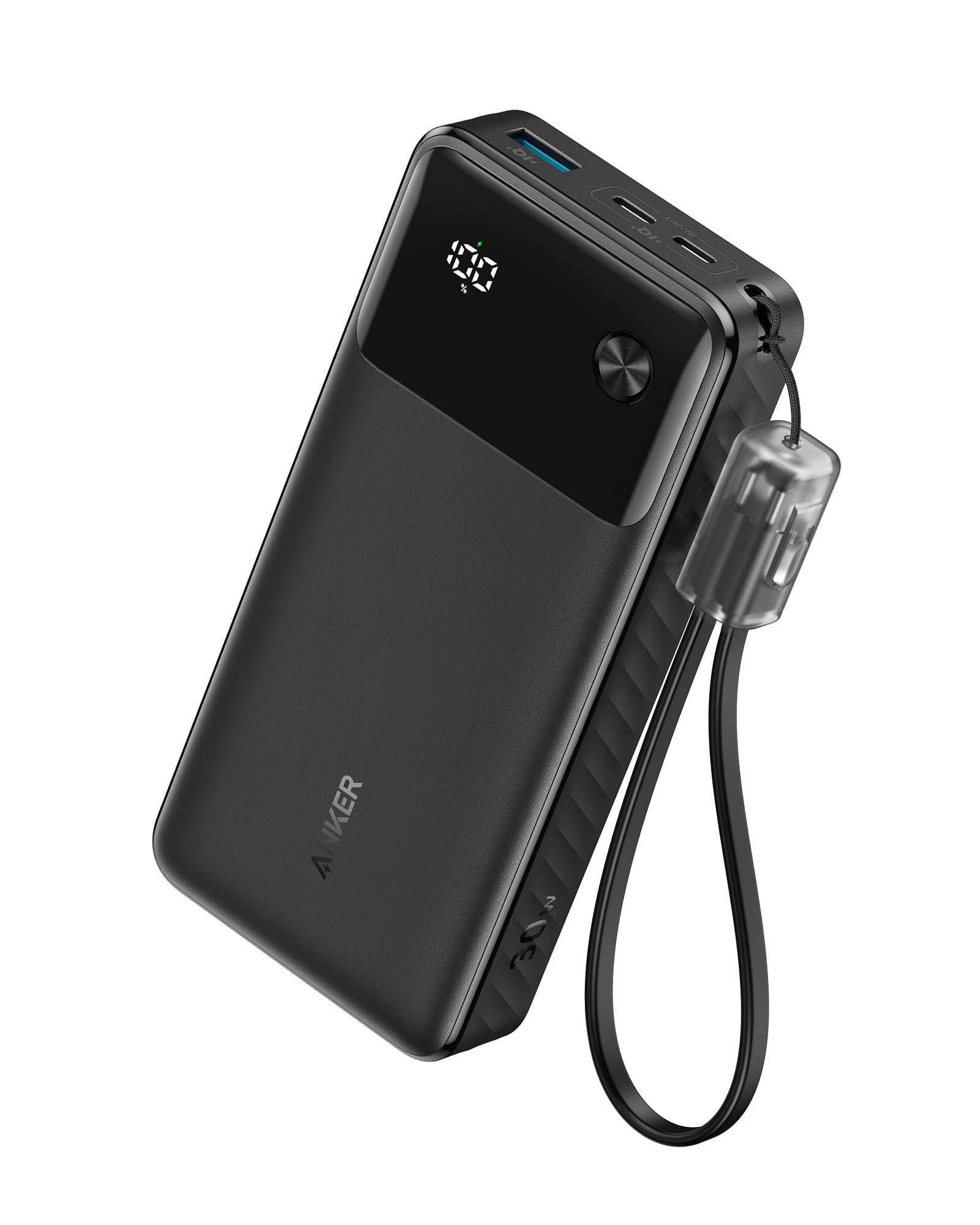 Anker Power Bank (20000mAh, 30W) (モバイルバッテリー 20000mAh 最大30W出力 USB-C & USB-C ケーブル..