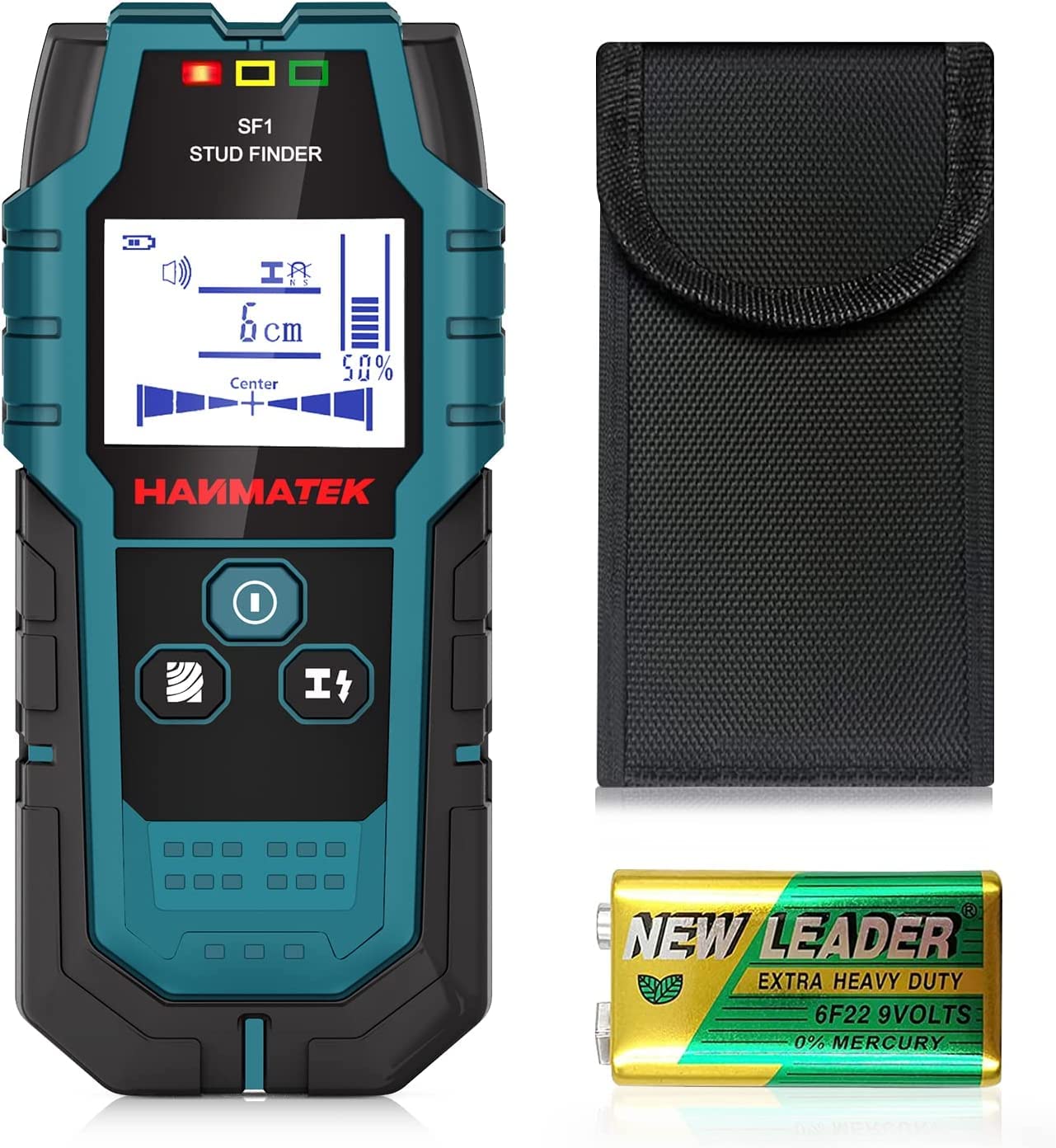 楽天SelectSHOP 岐阜 楽天市場店HANMATEK 下地探し 下地センサー 下地チェッカー 壁うらセンサー 深度距離表示 五合一アップグレード木材精密モード両頭ボルト探索ツール、金属中心縁、両頭ボルトと交流電線、壁パイプ位置決め器に使用 （SF1）