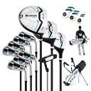 Giantex ゴルフクラブセット メンズ クラブ11本 Rフレックス 右利き キャディバッグ付き フードカバー付き クラブのヘッドカバー3本付き 初心者 フル...