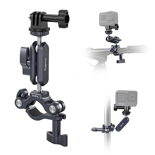 SmallRig スーパークランプ GoPro/DJI/Insta 360用 ハンドルバー取付可能 アクションカメラマウント付..