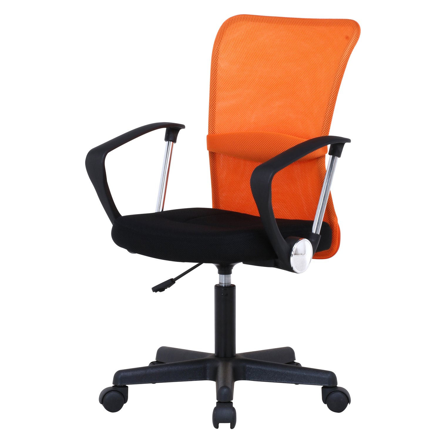 不二貿易(Fujiboeki) メッシュバックチェア ハンター 肘付き オレンジ 90872