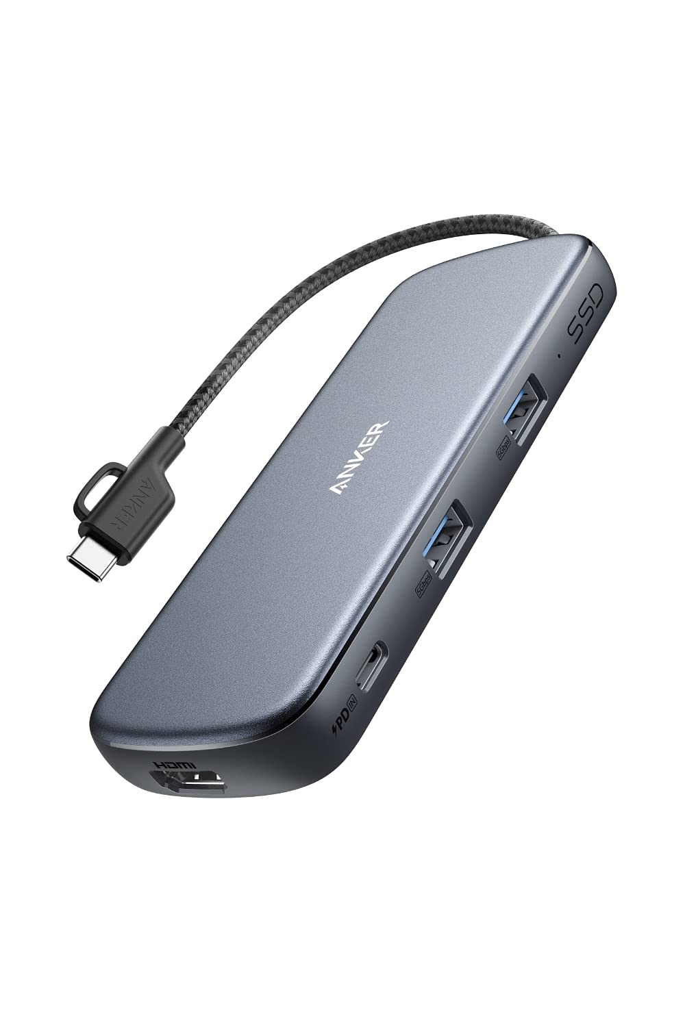 Anker PowerExpand 4-in-1 USB-C SSD ϥ (256GB) ȥ졼¢ 4Kб HDMI 100W U...