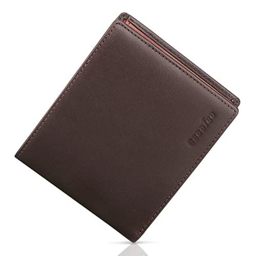 [ecoofee] 財布 メンズ 二つ折り 本革 薄い ボックス型小銭入れ 一流 の 財布 職人 が 作る 二つ折り財布 サイフ コンパクト(Brown)(3)