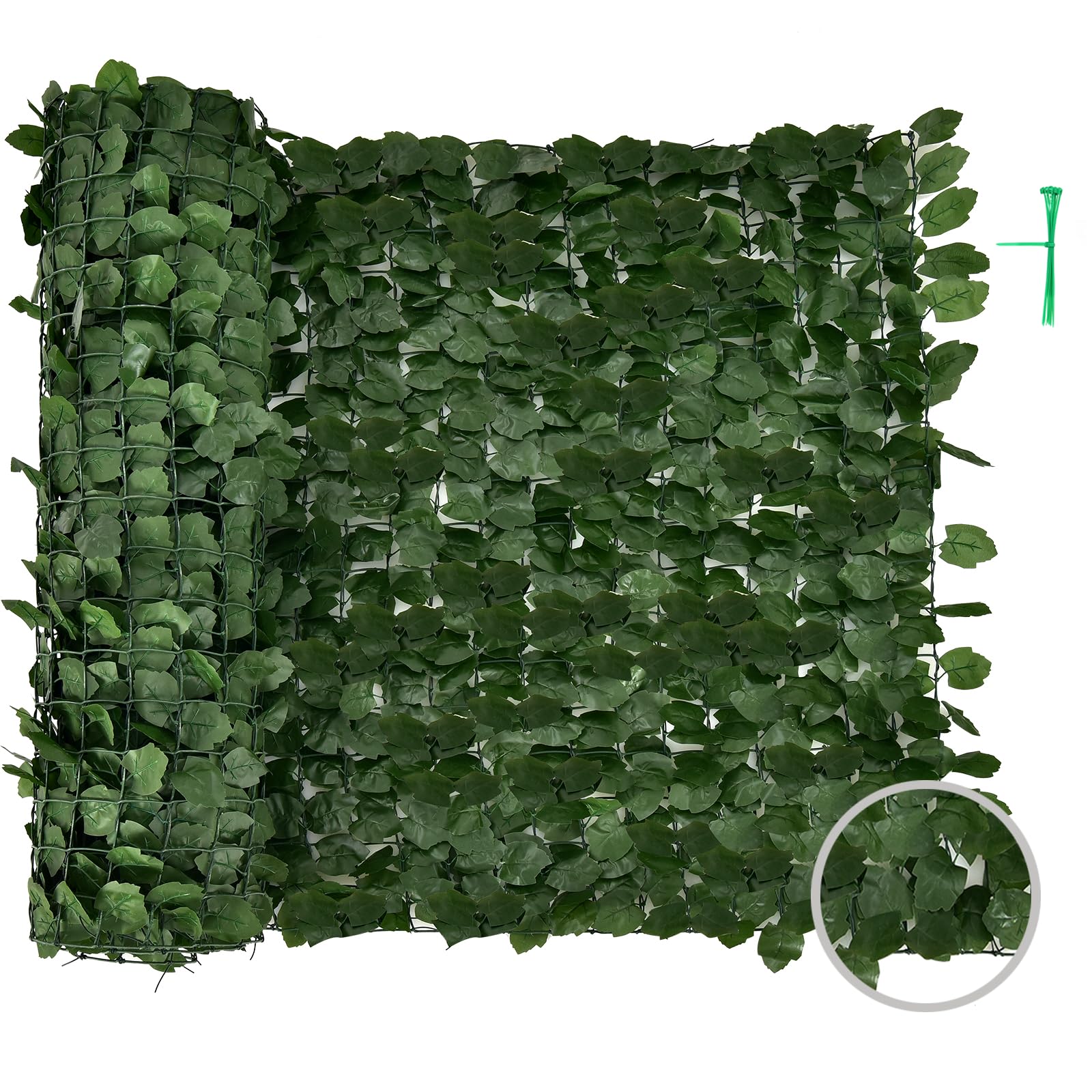 TANGKULA グリーンフェンス 100cm x 300cm ウォールグリーン リーフラティス 壁掛け リーフフェンス 目..