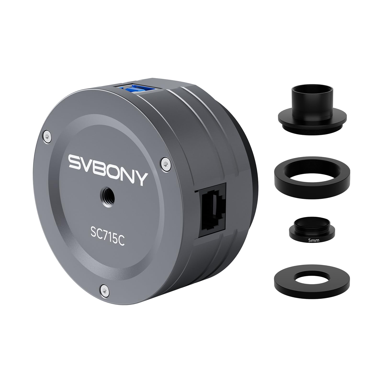SVBONY SC715C 天文カメラ 1.45μm微小画素 IMX715 カラー天文学カメラ CMOS搭載 846万解像度 USB3.0 ST4ガイドインターフェース 512MB DDR3内蔵 1/2.8インチフレーム 軽量アルミボディ 低ノイズ画質 惑