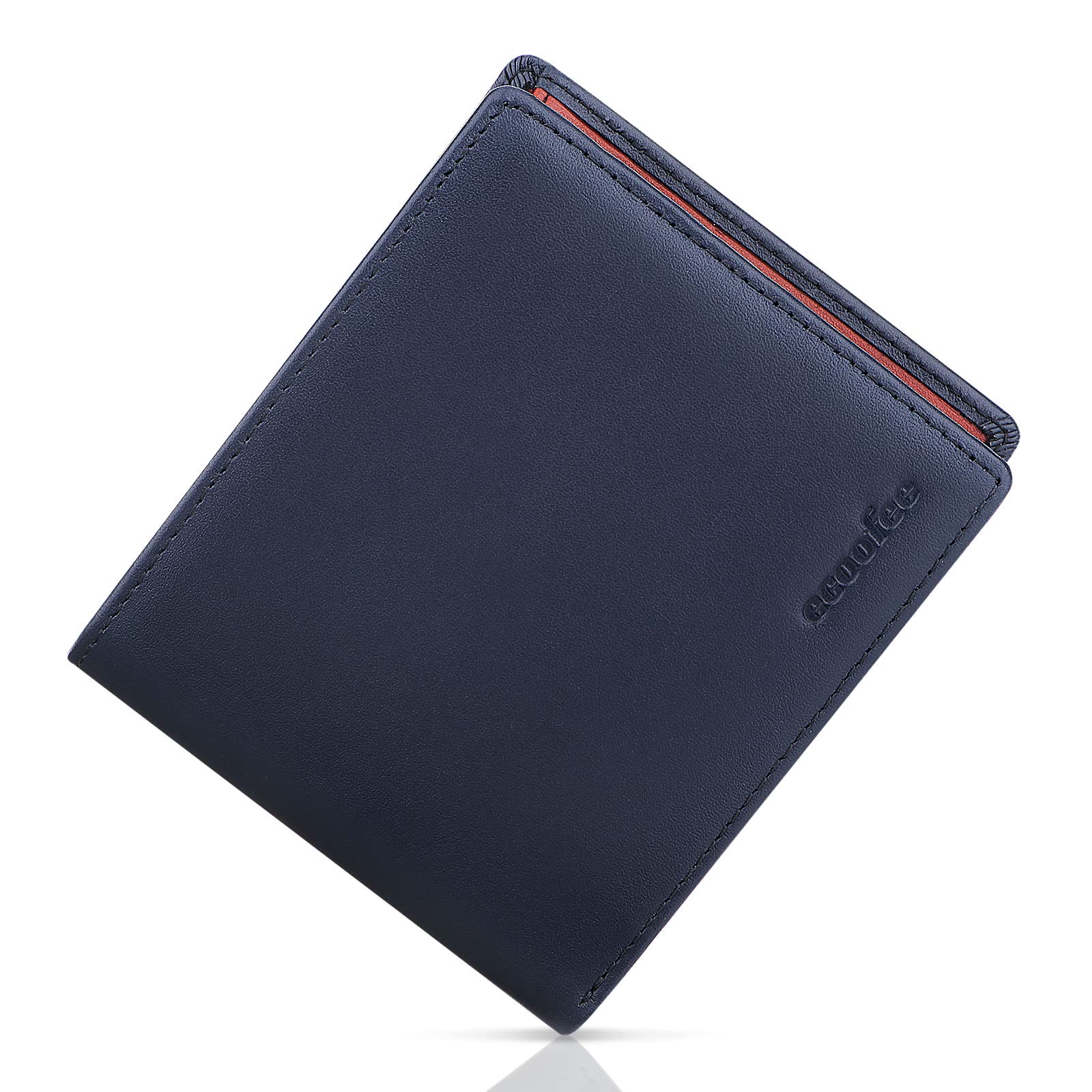 [ecoofee] 財布 メンズ 二つ折り 本革 薄い ボックス型小銭入れ 一流 の 財布 職人 が 作る 二つ折り財..