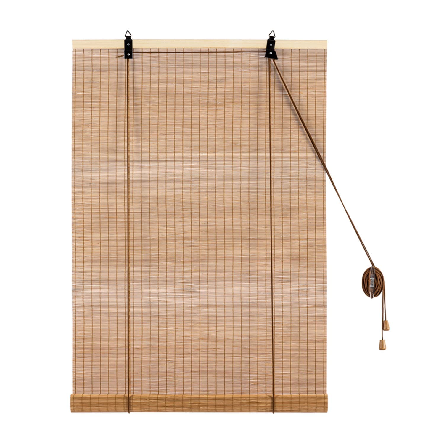 Yitian Bamboo Art 竹すだれ 2本セット カーキ色 幅88cm×丈135cm 竹ロールスクリーン 簾 屋内 竹ブライ..