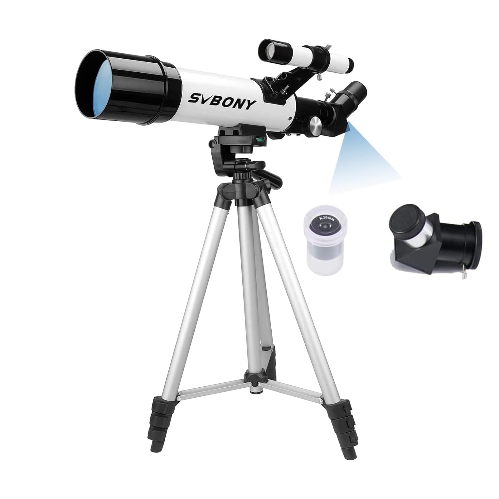 SVBONY SV501P 天体望遠鏡 望遠鏡セット初心者 60mm大口径 天体望遠鏡 土星の輪が見える 日本語説明書付き 天頂プリズム 望遠鏡 天体観測 星座 スマホ撮影 伸縮式三脚 組立て簡単 軽量 てんたいぼうえんきょう ぼうえんきょう プレゼント