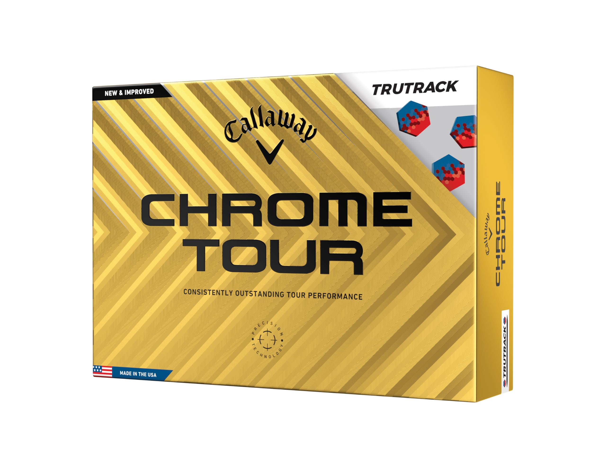 キャロウェイ(Callaway) ゴルフボール CHROME TOUR 24 TRUTRACK 1ダース(12個入り) 4ピース構造 ホワイト