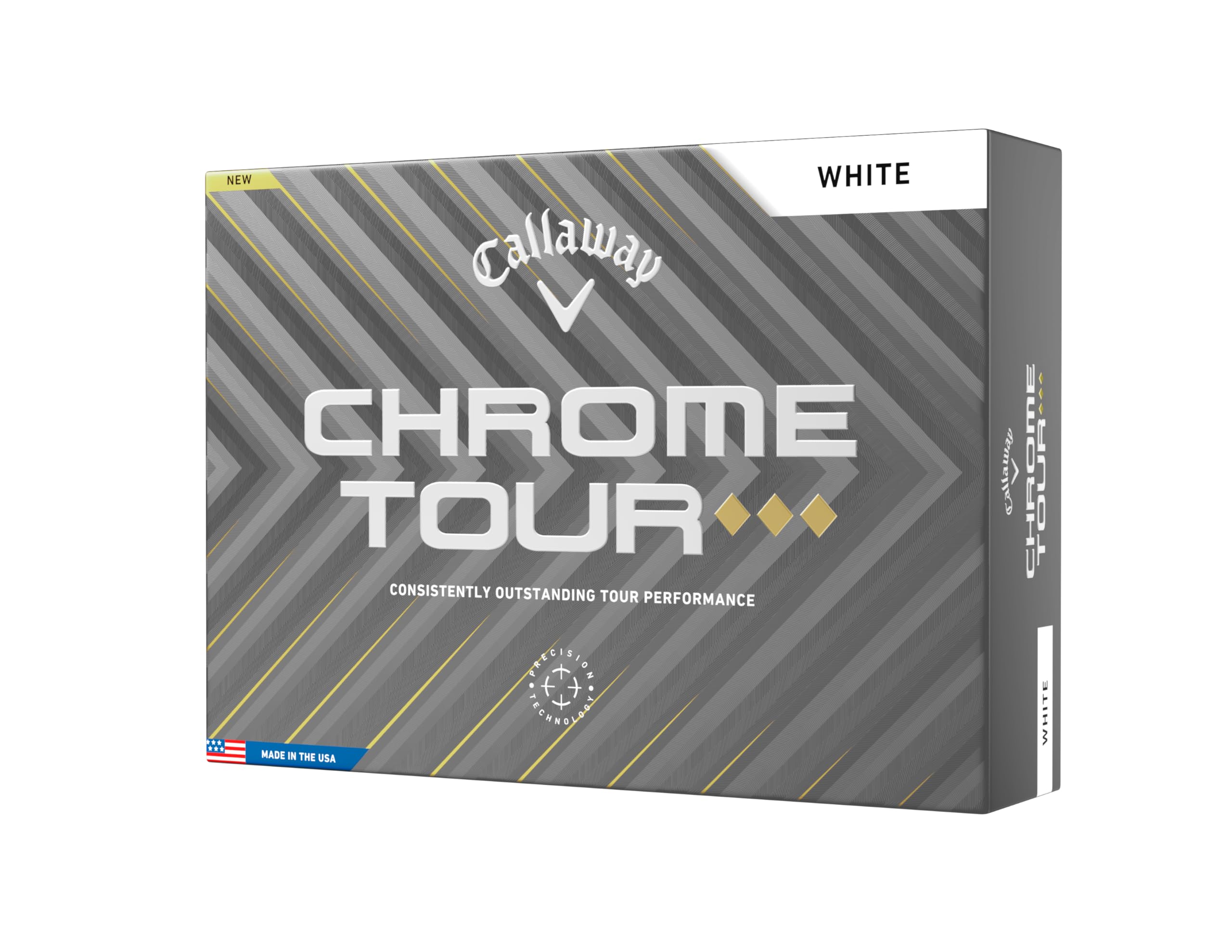キャロウェイ(Callaway) ゴルフボール CHROME TOUR TRIPLE DIAMOND 25 1ダース(12個入り) 4ピース構造 ホワイト