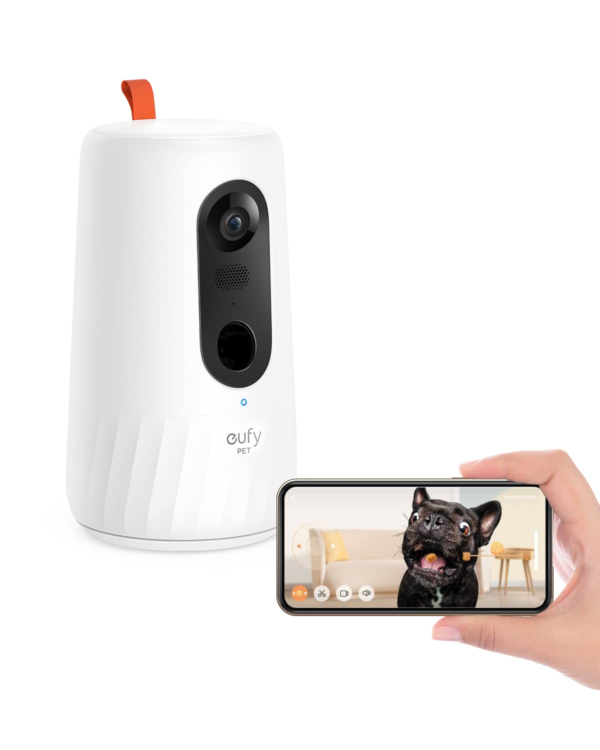 Anker Eufy Dog Camera D605（犬, 猫用自動給餌器）【ペットカメラ/Wi-Fi ペットカメラ / 360°ビュー/犬 猫 留守番/飛び出...