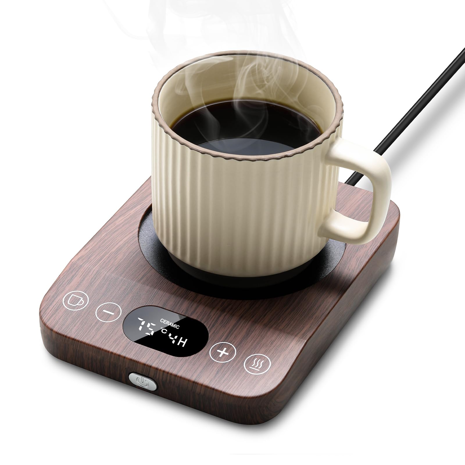 Kyerlish カップウォーマー コーヒーウォーマー 保温コースター マグカップウォーマー ドリンクウォーマー 【新登場プレゼント・9段階温度設定・最高85℃...