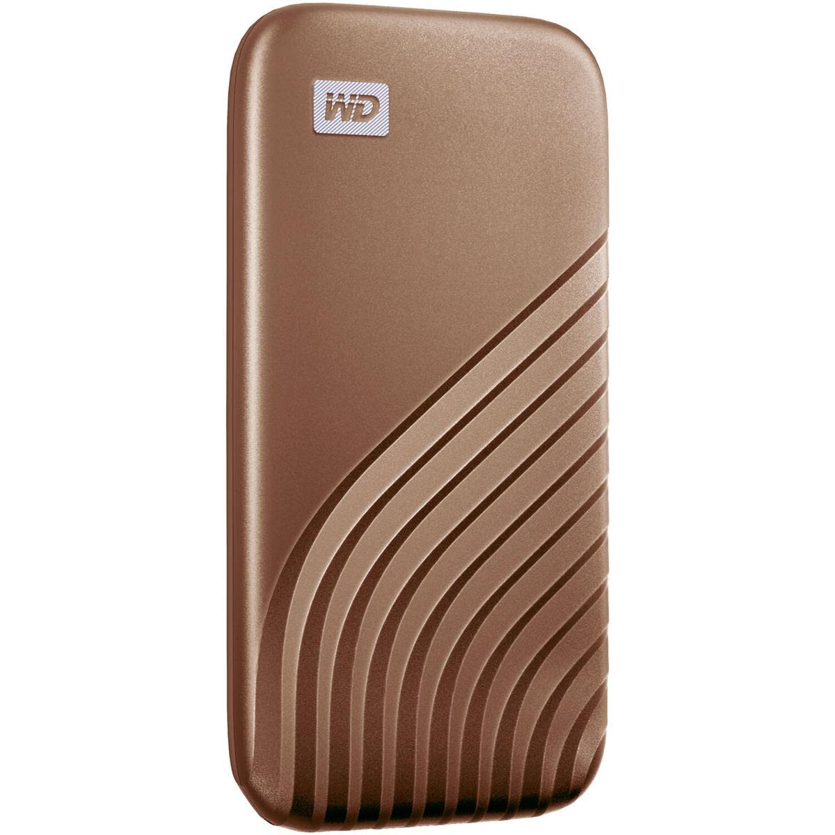 ウエスタンデジタル(Western Digital) WD ポータブルSSD 2TB ゴールド USB3.2 Gen2 Type-c My Passport SSD 最大読取り1050 MB/秒 外付けSSD /メーカー5年保証 WDBAGF0020BGD