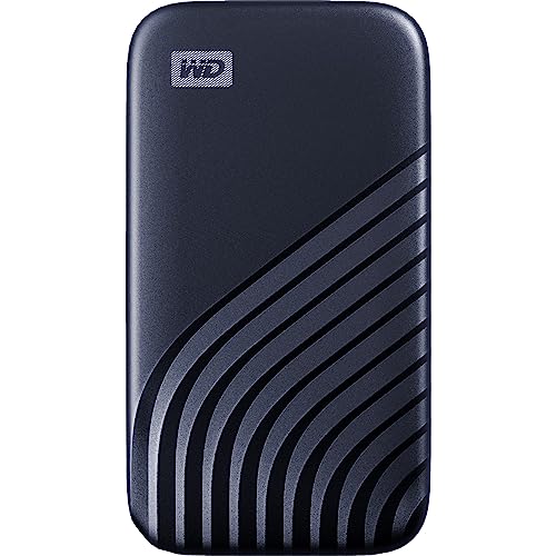 ウエスタンデジタル(Western Digital) WD ポータブルSSD 2TB ブルー USB3.2 Gen2 Type-c My Passport SSD 最大読取り1050 MB/秒 外付け /メーカー5年保証 WDBAGF0020BBL-WES