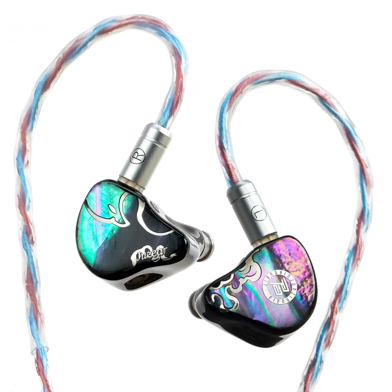 楽天SelectSHOP 岐阜 楽天市場店HiFiGo Juzear Defiant 鳴神 3BA + 1DD 有線インイヤー モニター ハイブリッド 3.5mm/4.4mm交換式プラグ HiFi音質 銀メッキ銅ケーブル 3ウェイ独立ダンパー設計 2-pin 0.78mm高遮音性 映画鑑賞/TV視