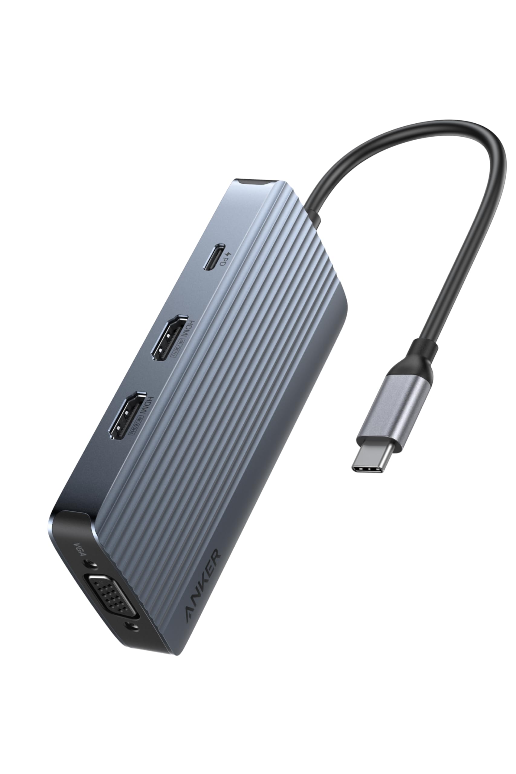 Anker USB-C ϥ (8-in-1, Triple Display) 100W USB PDб 4K HDMIݡ1080p ...