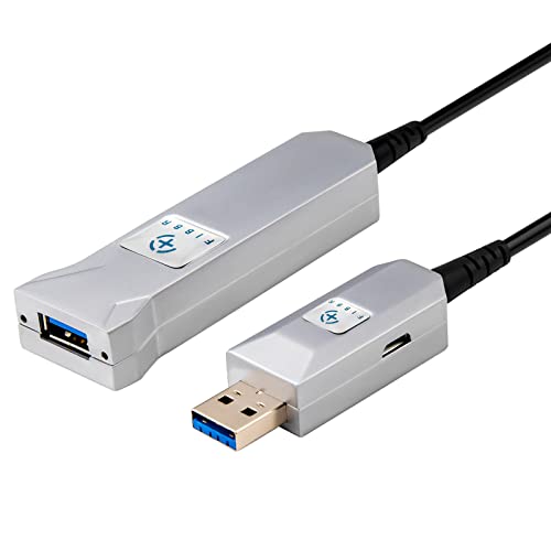 FIBBR 超ロング USB 3.0 延長ケーブル タイプ A オス - メス、10M 高速 5Gbps データ転送エクステンダ..