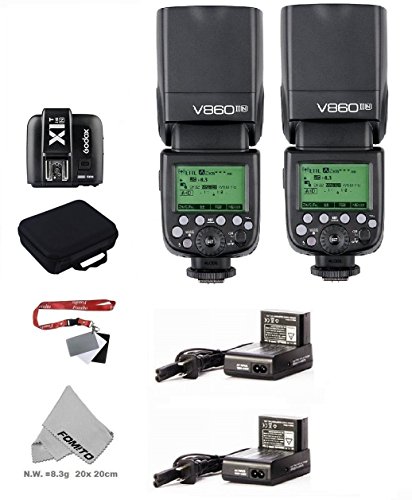 GODOX V860II-Nカメラフラッシュ2個セット品 (TTLpioneering Li-ion Camera Flash) Nikon DSLRカメラに適用