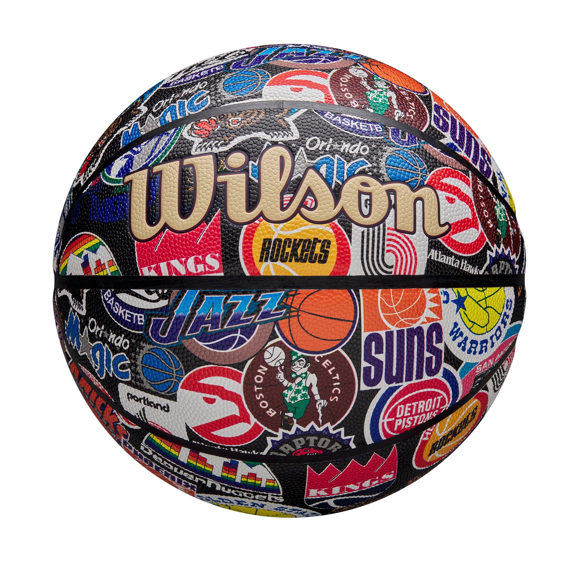 楽天SelectSHOP 岐阜 楽天市場店Wilson（ウイルソン） バスケットボール NBA ALL TEAM RETRO（オールチーム） WZ4028501XB7 インドア/アウトドア用 7号/ 直径約24.5cm