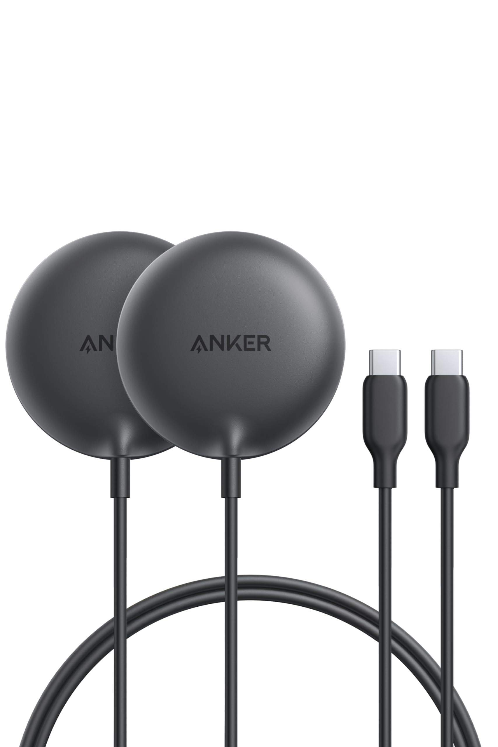 Anker Zolo Wireless Charger (Magnetic, Pad) 2個セット ブラック Qi2対応 マグネット式 ワイヤレス充..