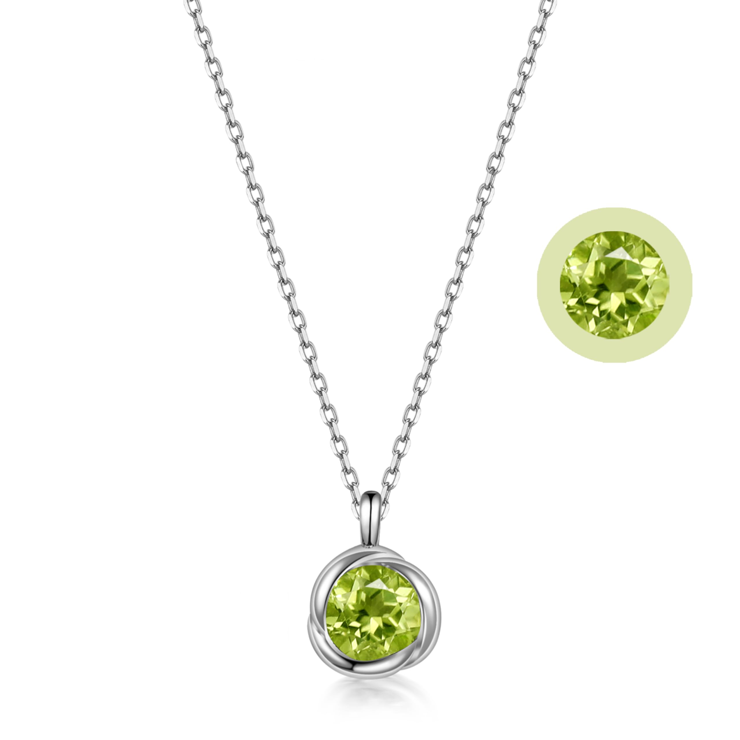 [Free bird] ペリドット ネックレス レディース 誕生石 ペリドット天然石 シルバー925 アクセサリー 「バラのキッス」女性 ペンダント 金属アレルギー対応 一粒 ジュエリー 記念日 誕生日ギフト ホワイトデー母の日 プレゼント