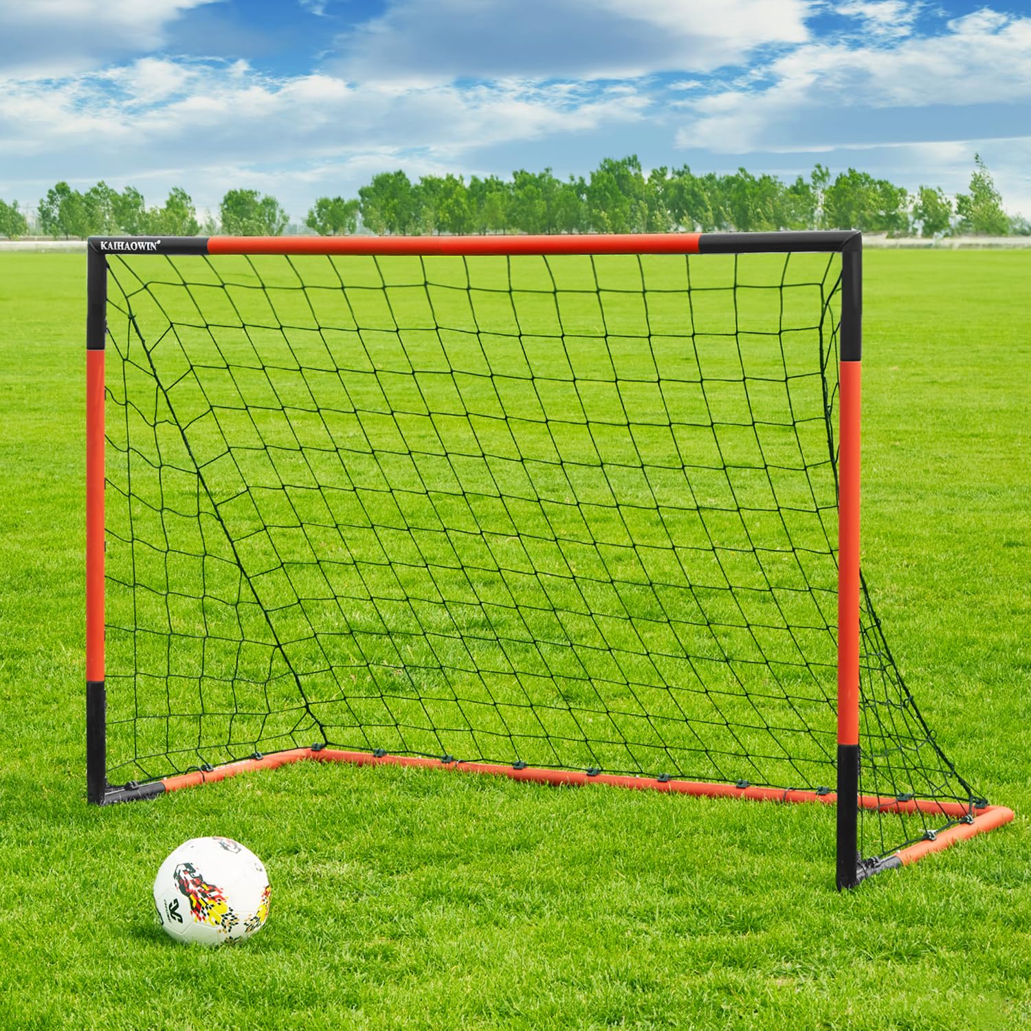 Rakuten - KAIHAOWIN サッカーゴール フットサルゴール 家庭用 ミニサッカーゴール 折りたたみ 室内/屋外兼用 ポータブル サッカー フットサル ゲーム 対戦 練習 トレーニング キッズ 子供用 (M)