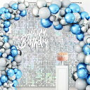 EMART 壁背景スパンコールパネル シルバー シマー ウォール 背景パネル 写真背景用 パーティー、誕生日、結婚式などに大活躍- 12パック