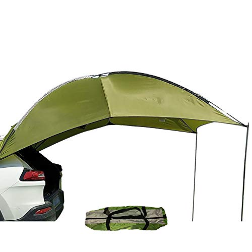 Kadahis タープ テント カーサイドタープ 車用 日よけカーテント 設営簡単 単体使用可能 5-8人用 軽量 キャンプ テント アウトドア 公園 登山 車中泊 緑 